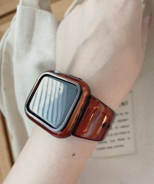 Me%（ミィパーセント）の「AppleWatchクリアカラーバンド【全サイズ対応】【UNISEX】（デジタル腕時計・レディース・ブラック/ブラウン/その他/ブラウン系その他・MEDIUM/LARGE）」の7枚目の写真