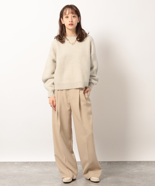 BABYLONE（バビロン）の「BABYLONE / ホワイトヤククルーネックニット