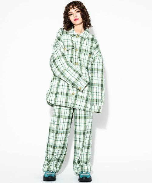 Candy Stripper（キャンディストリッパー）の「YOUTHFUL PLAID パンツ（その他パンツ・レディース・オフホワイト/グレー/グリーン・2）」の5枚目の写真