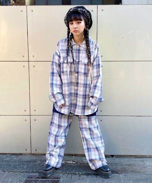 Candy Stripper（キャンディストリッパー）の「YOUTHFUL PLAID パンツ（その他パンツ・レディース・オフホワイト/グレー/グリーン・2）」の15枚目の写真