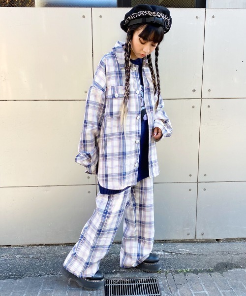 Candy Stripper（キャンディストリッパー）の「YOUTHFUL PLAID パンツ（その他パンツ・レディース・オフホワイト/グレー/グリーン・2）」の16枚目の写真