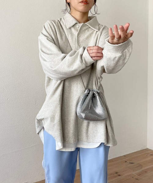 Wasted paris knit long sleeve polo - メルカリ