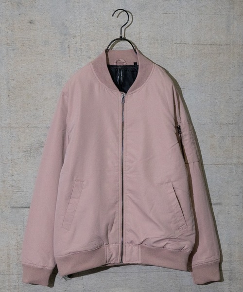 JOHN'S CLOSET(ジョンズクローゼット)の「【i】ポリピーチMA-1(MA-1・メンズ・カーキ/サックスブルー/グレイッシュベージュ/ミント/ブラック/ピンク・X-LARGE/LARGE/MEDIUM)」の6枚目の写真