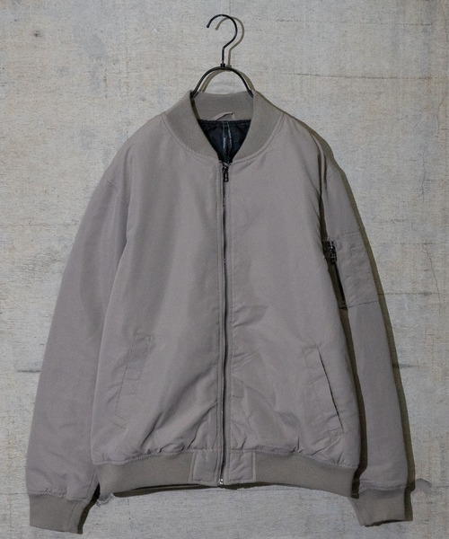 JOHN'S CLOSET(ジョンズクローゼット)の「【i】ポリピーチMA-1(MA-1・メンズ・カーキ/サックスブルー/グレイッシュベージュ/ミント/ブラック/ピンク・X-LARGE/LARGE/MEDIUM)」の2枚目の写真