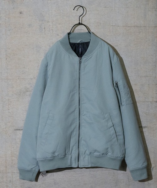 JOHN'S CLOSET(ジョンズクローゼット)の「【i】ポリピーチMA-1(MA-1・メンズ・カーキ/サックスブルー/グレイッシュベージュ/ミント/ブラック/ピンク・X-LARGE/LARGE/MEDIUM)」の4枚目の写真
