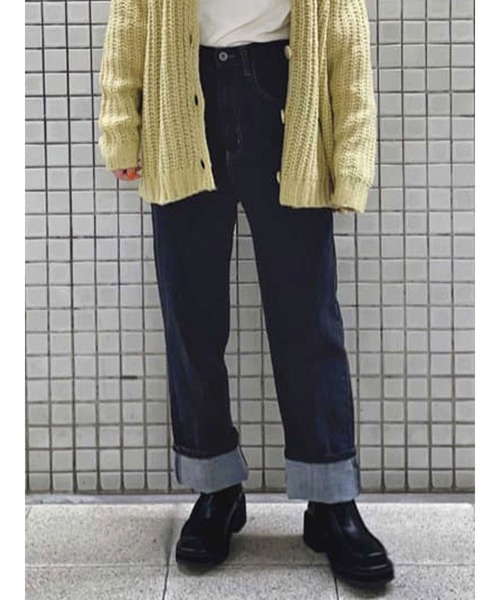 Samansa Mos2 blue（サマンサモスモスブルー）の「ストレッチデニムパンツ（デニムパンツ・レディース・ブラック/ネイビー/キナリ・ﾌﾘ-）」の3枚目の写真