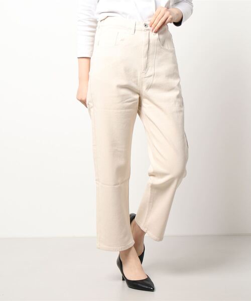 Samansa Mos2 blue（サマンサモスモスブルー）の「ストレッチデニムパンツ（デニムパンツ・レディース・ブラック/ネイビー/キナリ・ﾌﾘ-）」の4枚目の写真