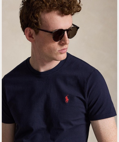 POLO RALPH LAUREN(ポロ ラルフ ローレン)の「カスタム スリム クルーネック T シャツ(Tシャツ/カットソー・メンズ・ネイビー系1・XL/S/XS/XXL/M/L)」の5枚目の写真