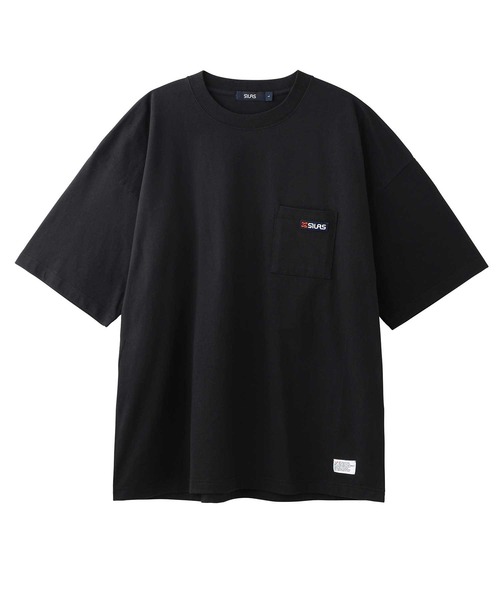 SILAS（サイラス）の「BASIC POCKET S/S TEE サイラスベーシックポケット半袖Tシャツ/ ロゴ　オーバーサイズ（Tシャツ/カットソー・メンズ・ホワイト/チャコールグレー/ライトブルー/ネイビー/ブラック・LARGE/MEDIUM）」の3枚目の写真