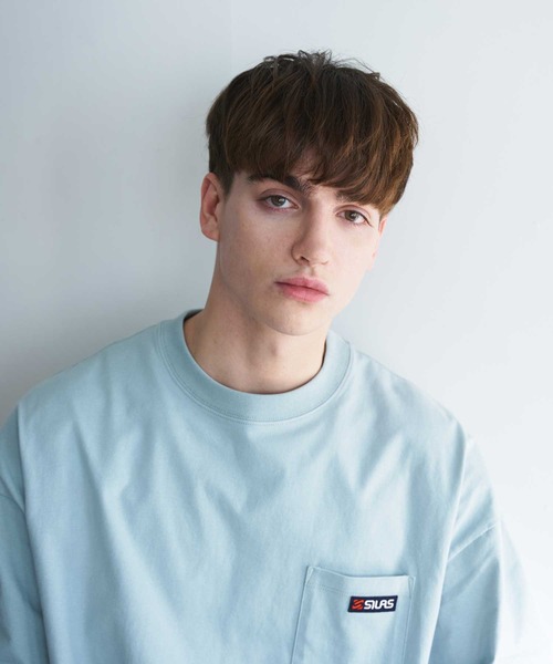 SILAS（サイラス）の「BASIC POCKET S/S TEE サイラスベーシックポケット半袖Tシャツ/ ロゴ　オーバーサイズ（Tシャツ/カットソー・メンズ・ホワイト/チャコールグレー/ライトブルー/ネイビー/ブラック・LARGE/MEDIUM）」の19枚目の写真