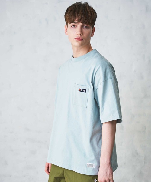 SILAS（サイラス）の「BASIC POCKET S/S TEE サイラスベーシックポケット半袖Tシャツ/ ロゴ　オーバーサイズ（Tシャツ/カットソー・メンズ・ホワイト/チャコールグレー/ライトブルー/ネイビー/ブラック・LARGE/MEDIUM）」の8枚目の写真
