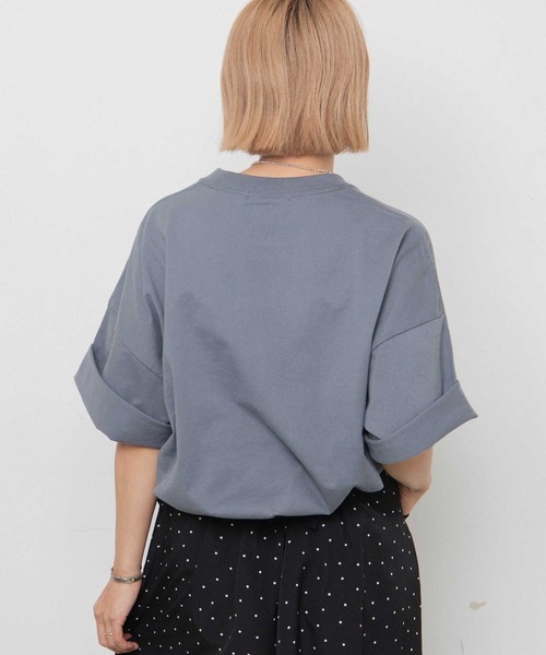 SILAS（サイラス）の「BASIC POCKET S/S TEE サイラスベーシックポケット半袖Tシャツ/ ロゴ　オーバーサイズ（Tシャツ/カットソー・メンズ・ホワイト/チャコールグレー/ライトブルー/ネイビー/ブラック・LARGE/MEDIUM）」の10枚目の写真