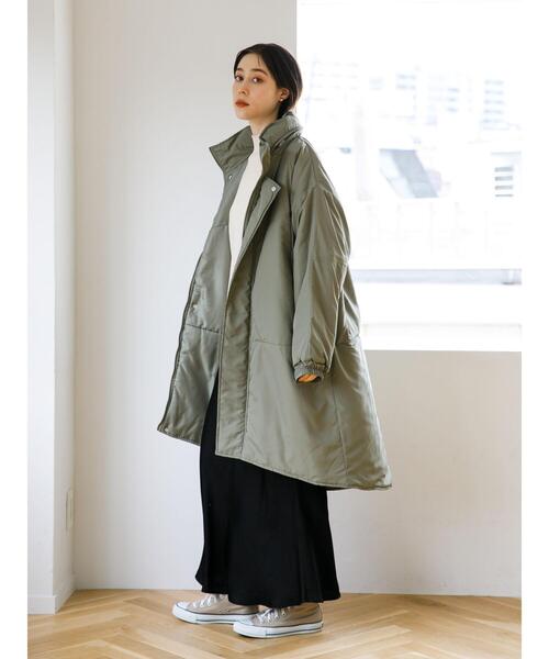 koe（コエ）の「中綿モンスターパーカー＊（ダウンジャケット/コート・レディース・カーキ/ブラック/オフホワイト・M/L）」の6枚目の写真