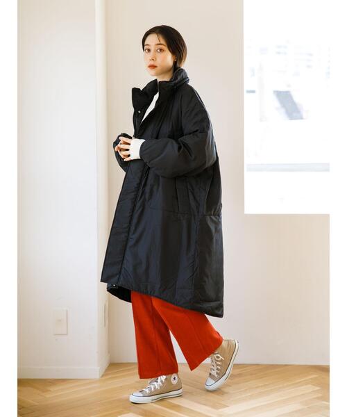 koe（コエ）の「中綿モンスターパーカー＊（ダウンジャケット/コート・レディース・カーキ/ブラック/オフホワイト・M/L）」の8枚目の写真