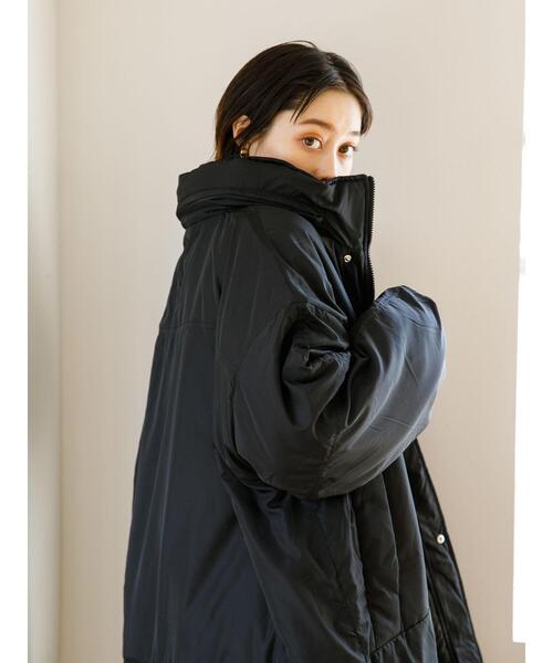 koe（コエ）の「中綿モンスターパーカー＊（ダウンジャケット/コート・レディース・カーキ/ブラック/オフホワイト・M/L）」の13枚目の写真