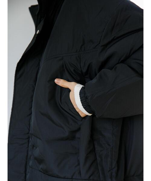 koe（コエ）の「中綿モンスターパーカー＊（ダウンジャケット/コート・レディース・カーキ/ブラック/オフホワイト・M/L）」の15枚目の写真