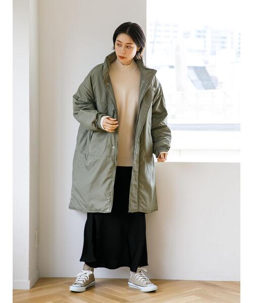 koe（コエ）の「中綿モンスターパーカー＊（ダウンジャケット/コート・レディース・カーキ/ブラック/オフホワイト・M/L）」の19枚目の写真