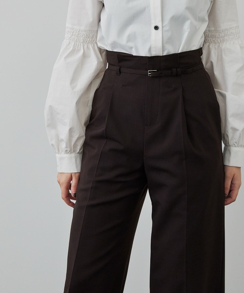 UNITED TOKYO(ユナイテッドトウキョウ)の「ワンタックセミワイドパンツ(スラックス・レディース・ブラック/ブラウン/アイボリー/ブルー・1/2/3)」の22枚目の写真