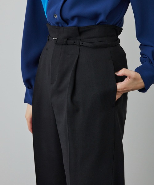 UNITED TOKYO(ユナイテッドトウキョウ)の「ワンタックセミワイドパンツ(スラックス・レディース・ブラック/ブラウン/アイボリー/ブルー・1/2/3)」の14枚目の写真