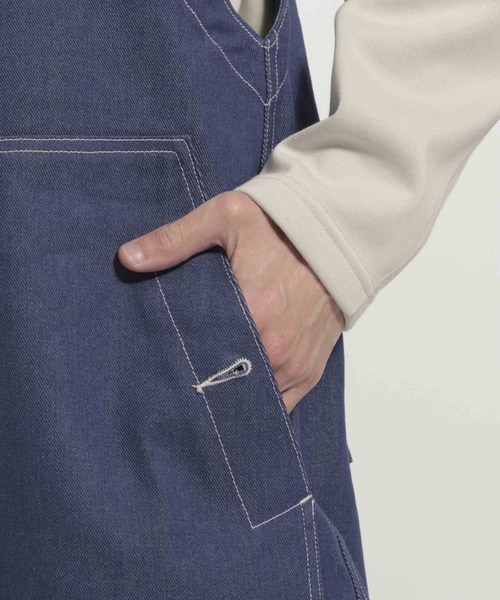 niko and...（ニコアンド）の「[niko and ...JEANS 2022SS]デニムユーロオーバーオール（サロペット/オーバーオール・メンズ・ブラック/アイボリー/ブルー/その他1・SMALL/MEDIUM/LARGE）」の18枚目の写真