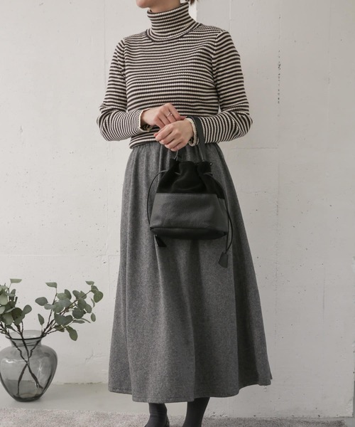 URBAN RESEARCH DOORS（アーバンリサーチドアーズ）の「ウール混カットソースカート（スカート・レディース・ベージュ/グレー/グリーン・ONE）」の10枚目の写真