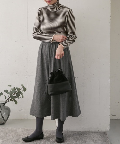 URBAN RESEARCH DOORS（アーバンリサーチドアーズ）の「ウール混カットソースカート（スカート・レディース・ベージュ/グレー/グリーン・ONE）」の12枚目の写真