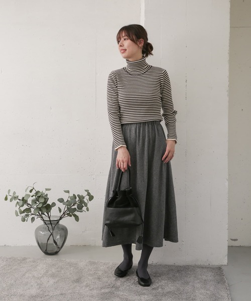 URBAN RESEARCH DOORS（アーバンリサーチドアーズ）の「ウール混カットソースカート（スカート・レディース・ベージュ/グレー/グリーン・ONE）」の13枚目の写真