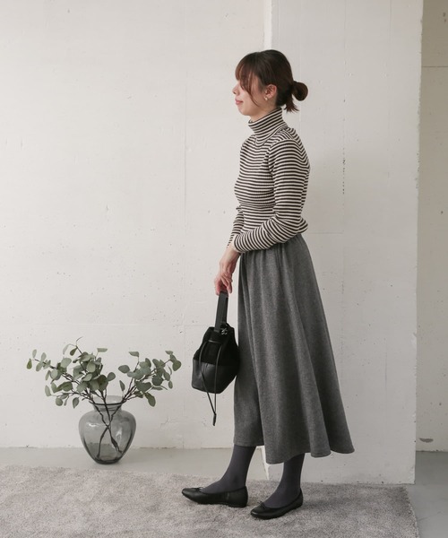 URBAN RESEARCH DOORS（アーバンリサーチドアーズ）の「ウール混カットソースカート（スカート・レディース・ベージュ/グレー/グリーン・ONE）」の14枚目の写真