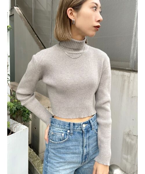 EMODA（エモダ）の「ハイネッククロップニット（ニット/セーター