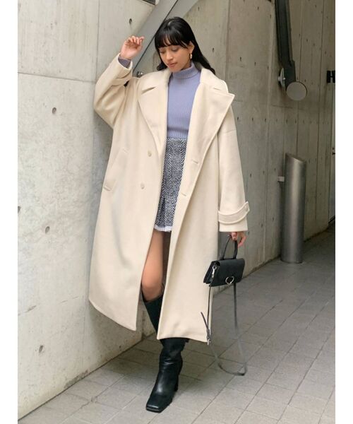 EMODA（エモダ）の「ハイネッククロップニット（ニット/セーター・レディース・ブラック/ブルー/グリーン/アイボリー/グレー・FREE）」の18枚目の写真