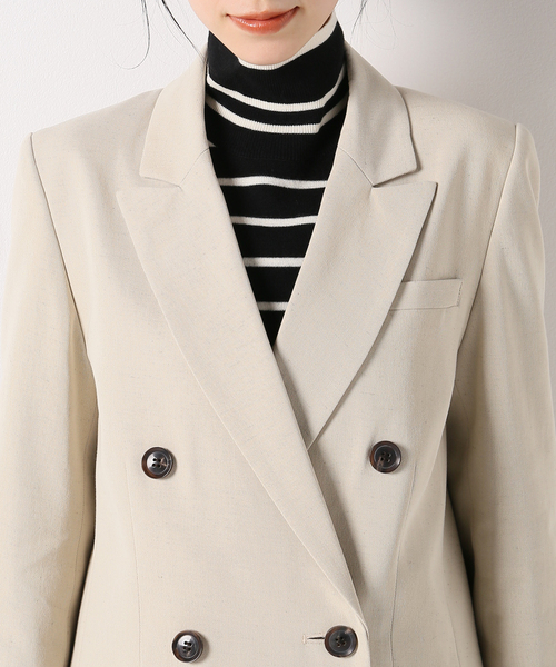 plage（プラージュ）の「エクリュ ダブルテーラードジャケット