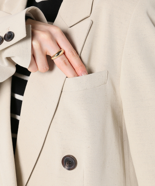 plage（プラージュ）の「エクリュ ダブルテーラードジャケット