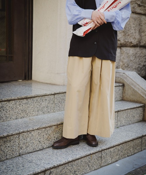 eL（エル）の「【eL】Wide Tuck Pants/273478（その他パンツ・レディース・ブラック/ベージュ・FREE）」の16枚目の写真