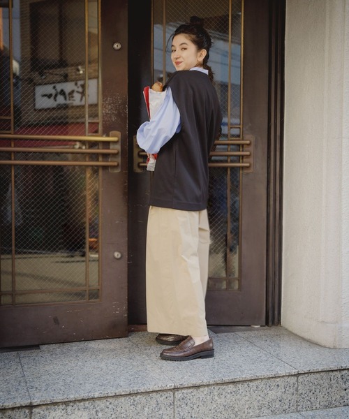 eL（エル）の「【eL】Wide Tuck Pants/273478（その他パンツ・レディース・ブラック/ベージュ・FREE）」の3枚目の写真