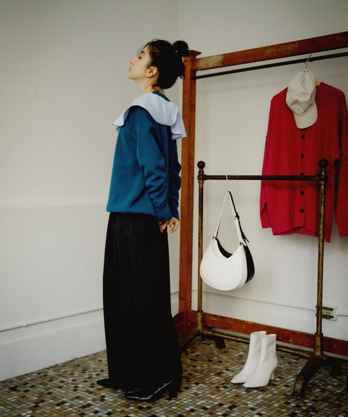 eL（エル）の「【eL】Wide Tuck Pants/273478（その他パンツ・レディース・ブラック/ベージュ・FREE）」の9枚目の写真