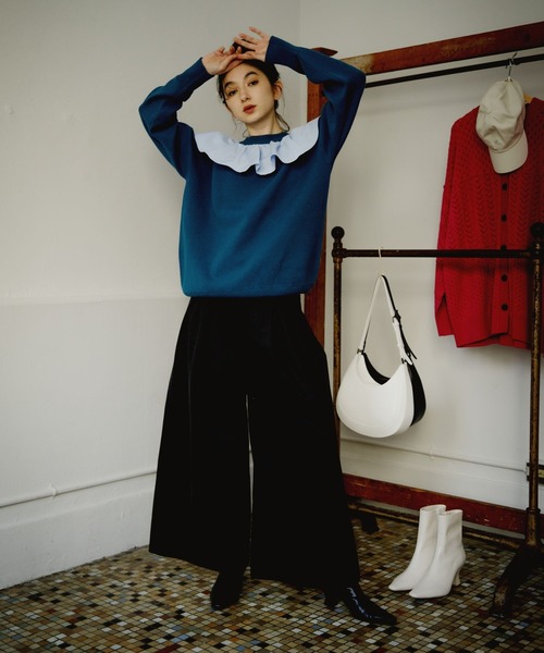 eL（エル）の「【eL】Wide Tuck Pants/273478（その他パンツ・レディース・ブラック/ベージュ・FREE）」の22枚目の写真