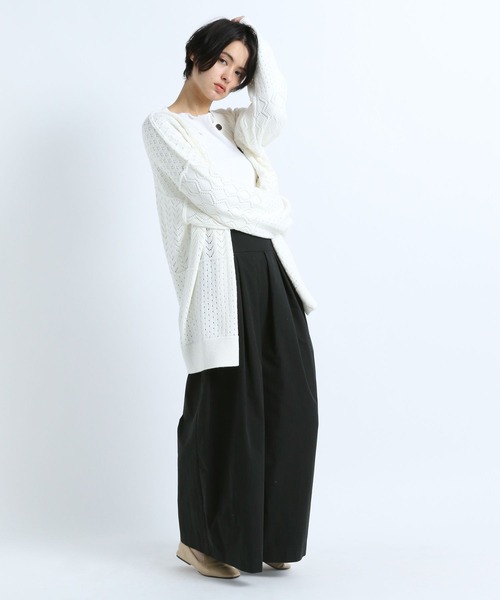 eL（エル）の「【eL】Wide Tuck Pants/273478（その他パンツ・レディース・ブラック/ベージュ・FREE）」の10枚目の写真