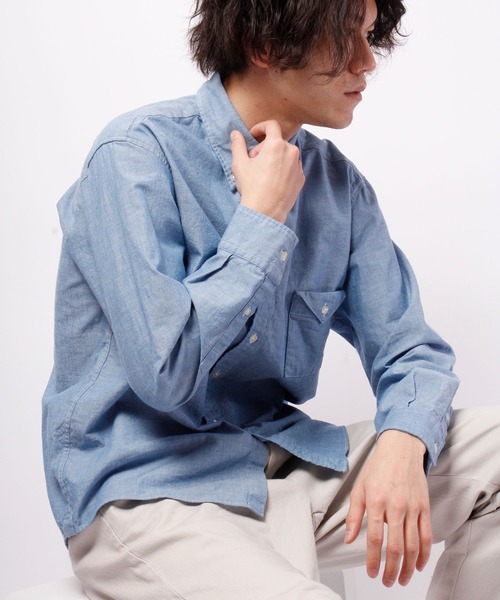 FUNALIVE（ファンアライブ）の「ニュースタンダードボタンダウンシャツ（シャツ/ブラウス・レディース・ホワイト/ブルー/チェック・M/L）」の2枚目の写真