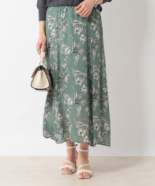 RIVE DROITE（リヴドロワ）の「シルクタッチフラワースカート（スカート・レディース・イエロー/ミント・38/36）」の21枚目の写真