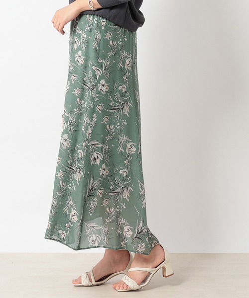 RIVE DROITE（リヴドロワ）の「シルクタッチフラワースカート（スカート・レディース・イエロー/ミント・38/36）」の5枚目の写真