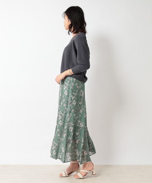 RIVE DROITE（リヴドロワ）の「シルクタッチフラワースカート（スカート・レディース・イエロー/ミント・38/36）」の13枚目の写真