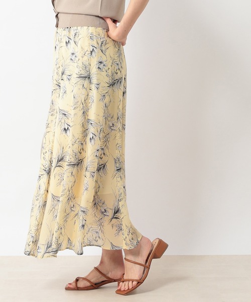 RIVE DROITE（リヴドロワ）の「シルクタッチフラワースカート（スカート・レディース・イエロー/ミント・38/36）」の8枚目の写真