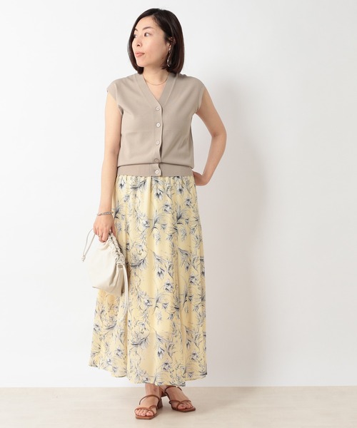 RIVE DROITE（リヴドロワ）の「シルクタッチフラワースカート（スカート・レディース・イエロー/ミント・38/36）」の15枚目の写真