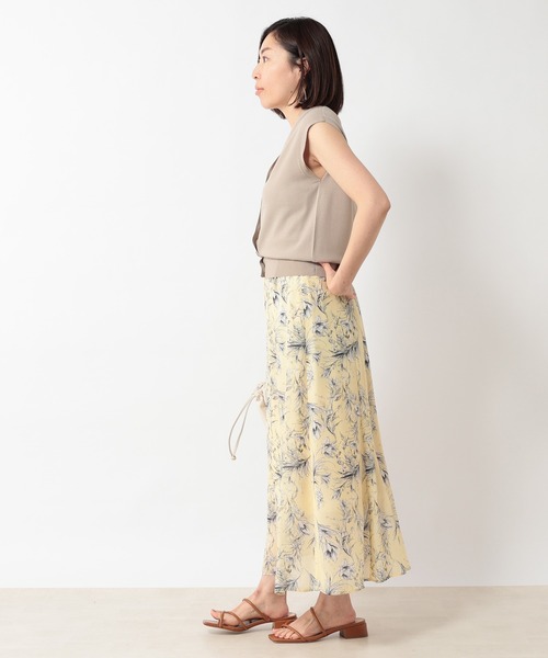 RIVE DROITE（リヴドロワ）の「シルクタッチフラワースカート（スカート・レディース・イエロー/ミント・38/36）」の16枚目の写真