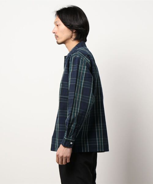 Grand PARK（グランドパーク）の「オーバーサイズオープンカラーシャツ（シャツ/ブラウス・メンズ・カーキ/チェック/ベージュ/ネイビー・MEDIUM/LARGE）」の5枚目の写真