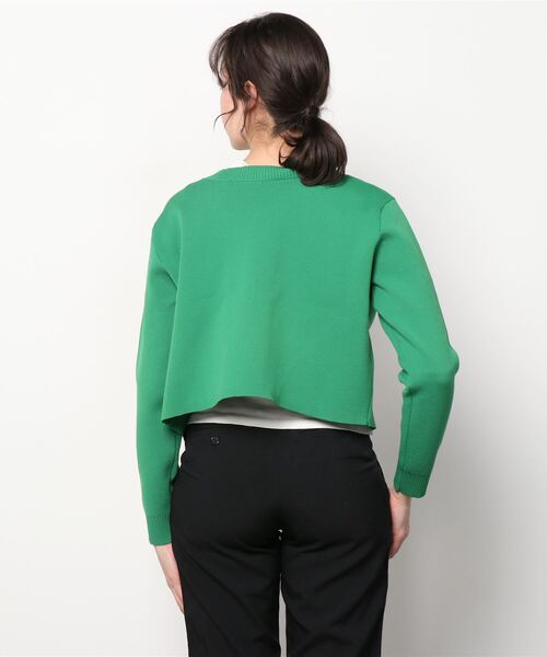 Per sist ence（パーシエンス）の「Per sist ence/パーシエンス　２WAYポリ12G総針 クロップドカーディガン（カーディガン/ボレロ・レディース・ブラック/イエロー/ブルー/グリーン/アイボリー/パープル・FREE）」の9枚目の写真