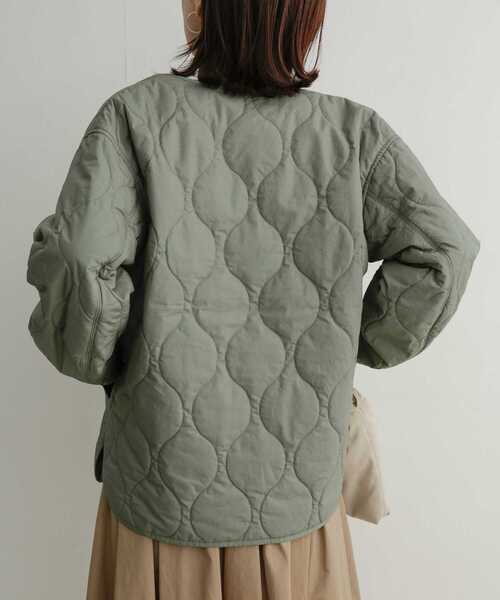 URBAN RESEARCH DOORS(アーバンリサーチドアーズ)の「コットンキルトジャケット(ダウンジャケット/コート・レディース・ライトベージュ/ネイビー/カーキ・1)」の8枚目の写真