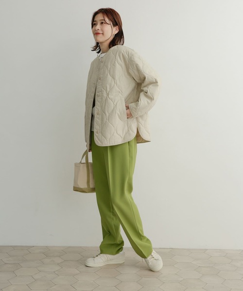 URBAN RESEARCH DOORS(アーバンリサーチドアーズ)の「コットンキルトジャケット(ダウンジャケット/コート・レディース・ライトベージュ/ネイビー/カーキ・1)」の15枚目の写真