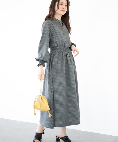 ELENCARE DUE（エレンカーレデュエ）の「・ELENCARE DUEパターンスキッパーワンピース（ワンピース・レディース・ブラック/ベージュ/グレー/オフホワイト・FREE）」の3枚目の写真