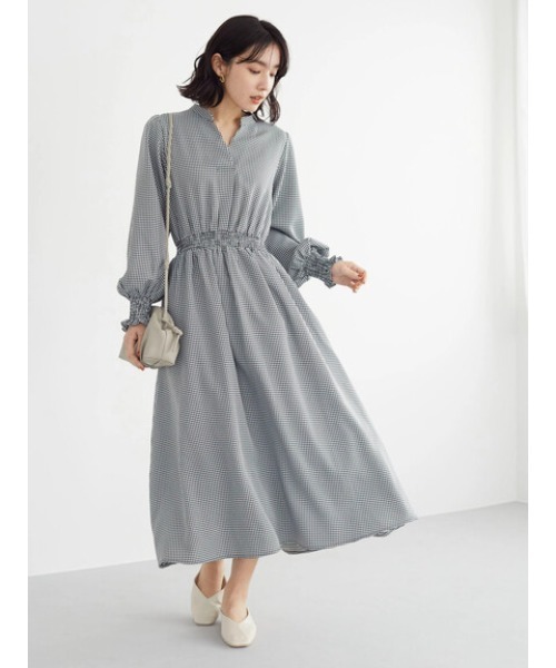 ELENCARE DUE（エレンカーレデュエ）の「・ELENCARE DUEパターンスキッパーワンピース（ワンピース・レディース・ブラック/ベージュ/グレー/オフホワイト・FREE）」の5枚目の写真